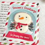 Elf Snow Globe Greaseproof backer for cookies