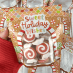 SMALL "Sweet Holiday Wishes" Cookie Pouches – 5.5" x 6" x 2" Cookie Packaging Stand Up Pouch
