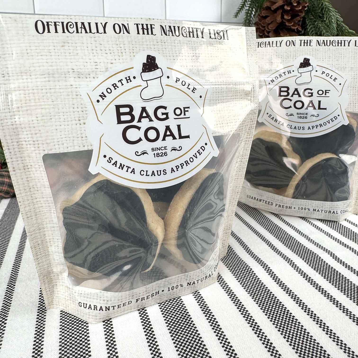 Bag of Coal Cookie Pouches