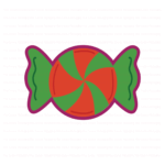 Mini Candy Piece - 2" wide x 1.25" tall Cookie Cutter - Image 2