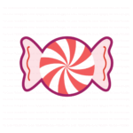 Mini Candy Piece - 2" wide x 1.25" tall Cookie Cutter