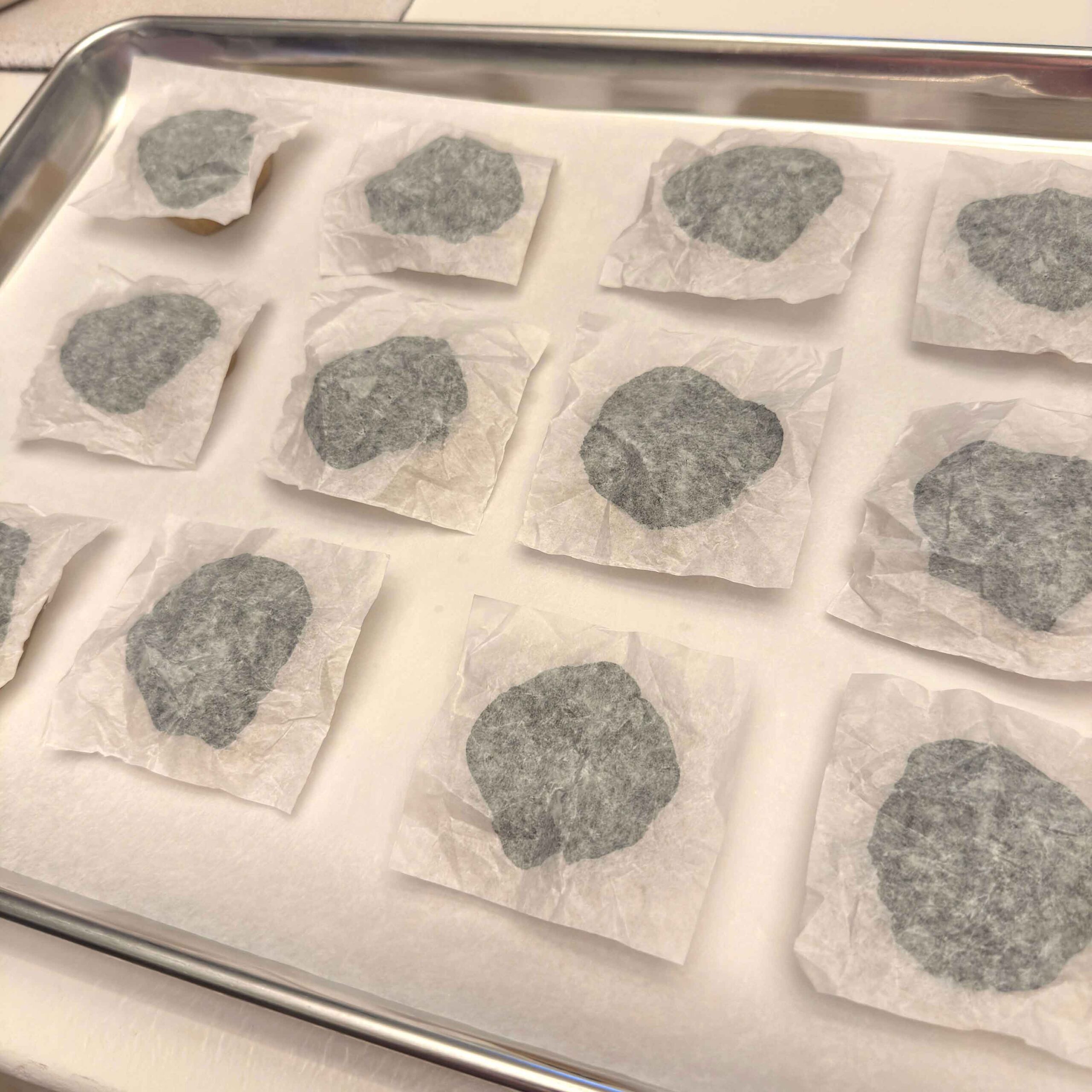 Coal Cookies with Parchment Paper