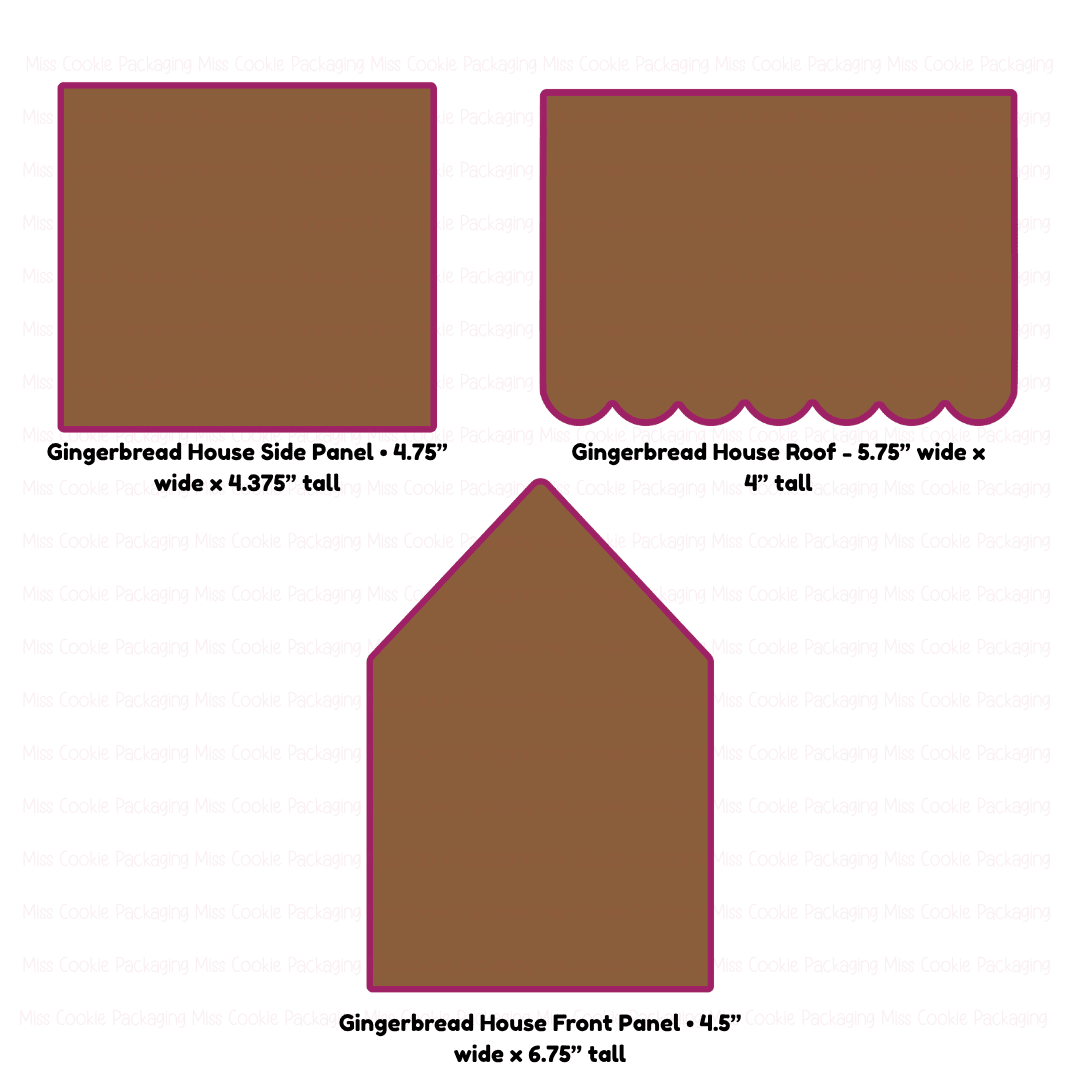 Gingerbread House Kit cut (1) Gingerbread House Cookie Cutter Set - 3 pc - Image 1