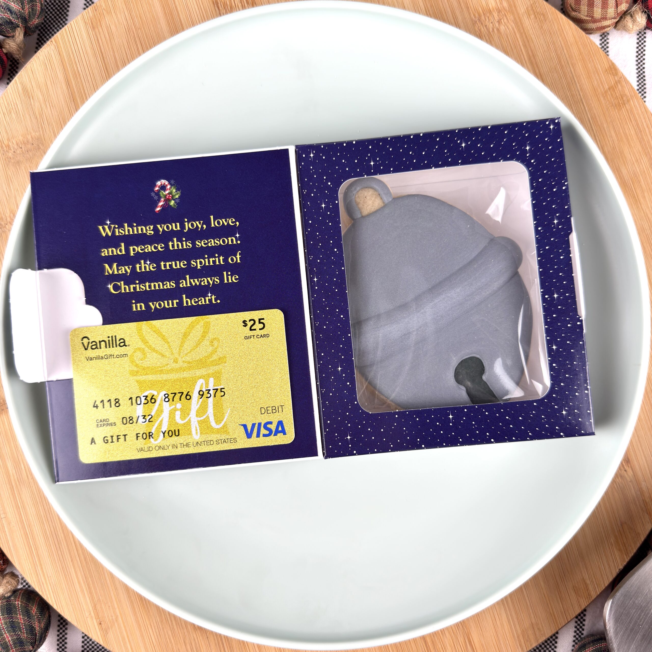 Cookie Greeting Card with Gift Card Attached