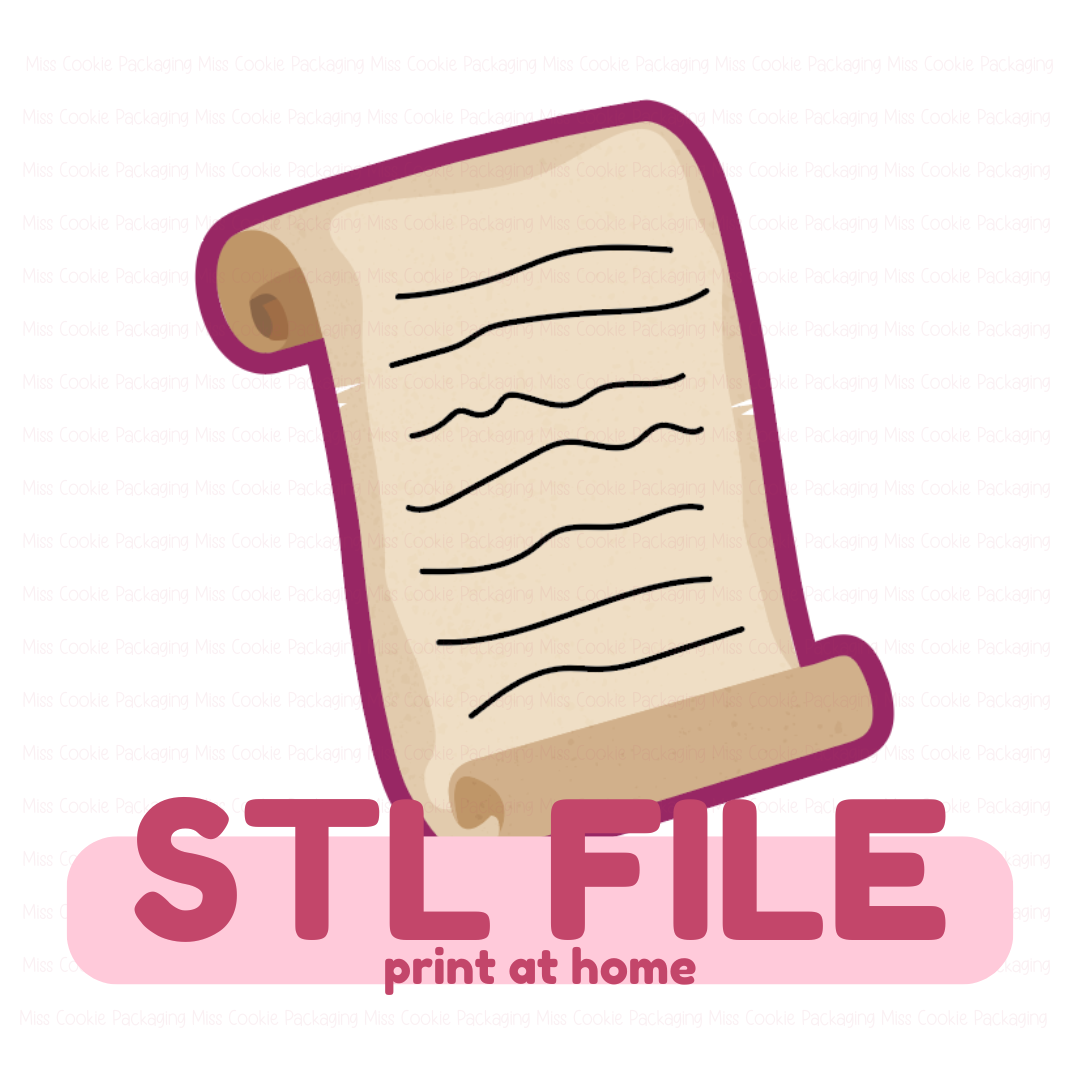 Mini Santas List STL STL FILE - Digital ONLY - Mini Santa’s List - 2" wide x 2" tall Cookie Cutter - Image 1