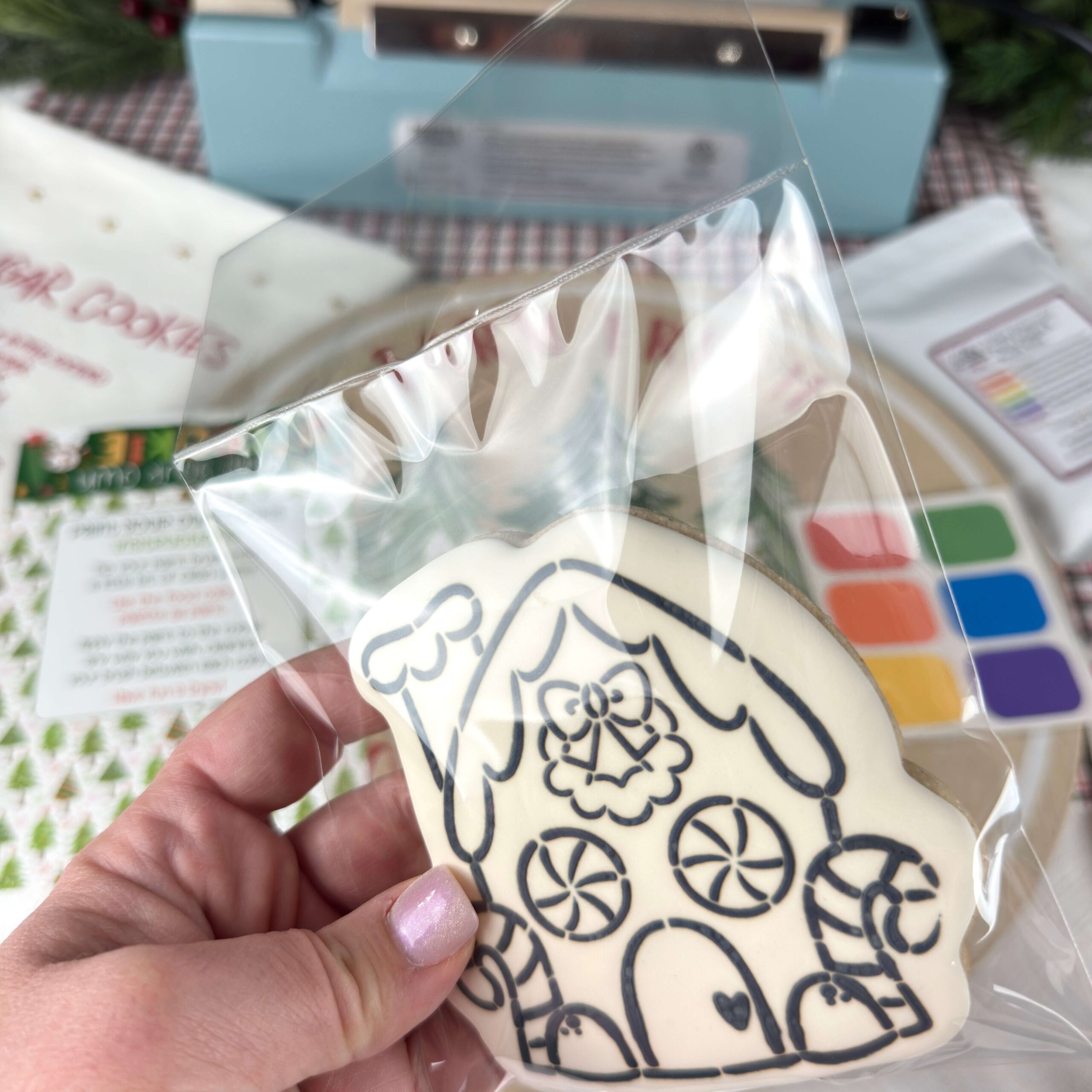 PYO Christmas cookie in poly bag