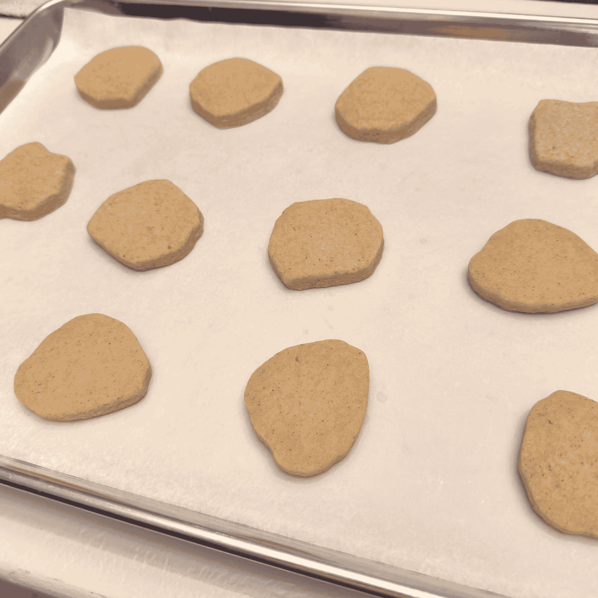 Undecorated Coal Shaped Sugar Cookies