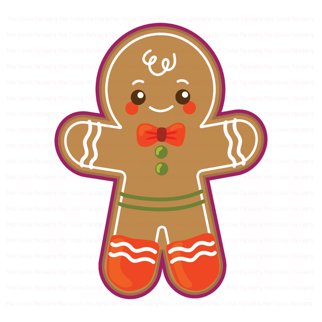 gingerbread man cut Large Gingerbread Man - 3.25" wide x 4.25" tall Cookie Cutter - Image 1