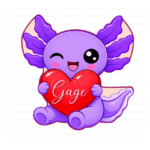 Axolotl Cookie Cutter - 3.875" wide x 4" tall