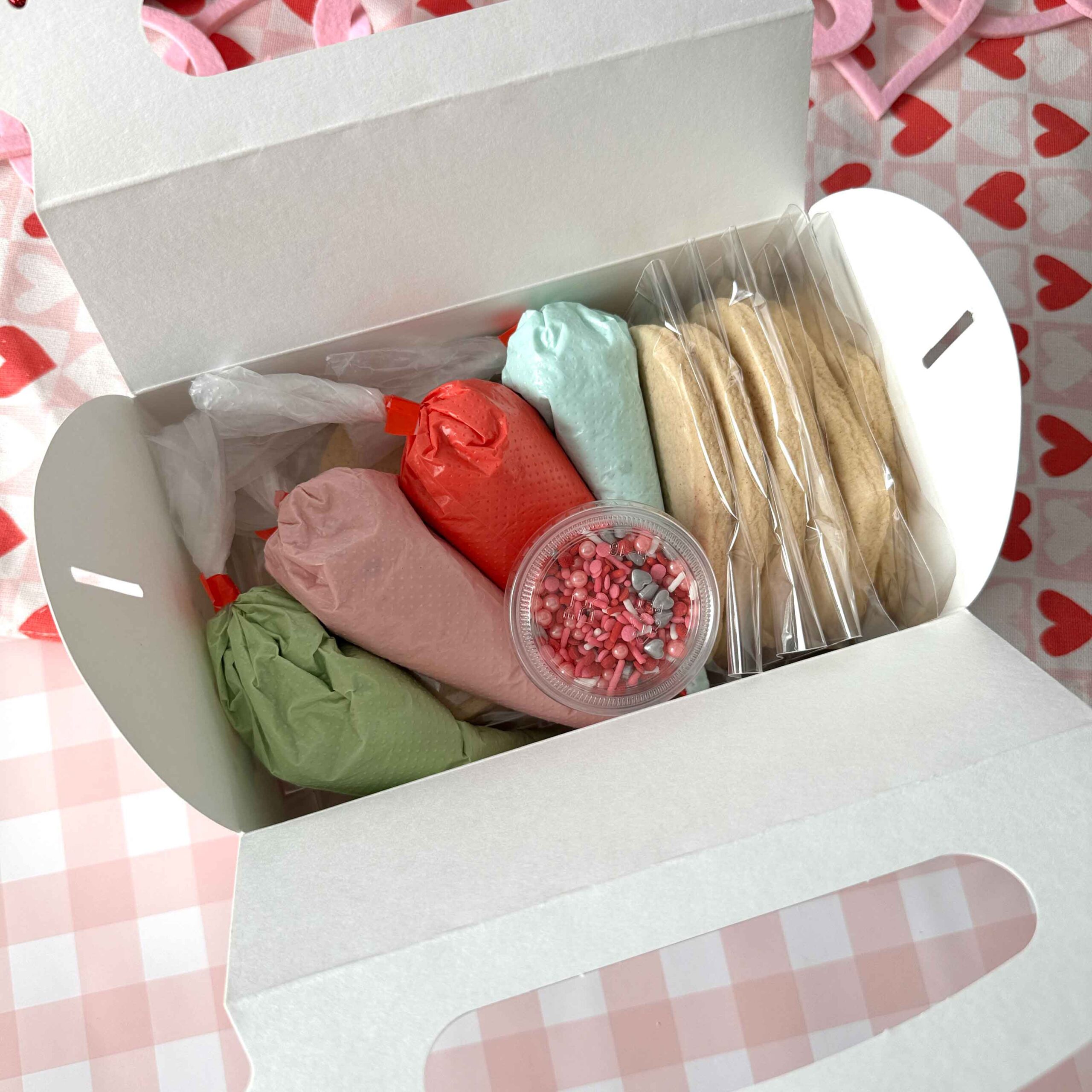 DIY Valentine's Gable Box with Icing and Cookies