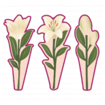 Lily Cookie Cutter Set of 3 - 6.875" tall - Image 3