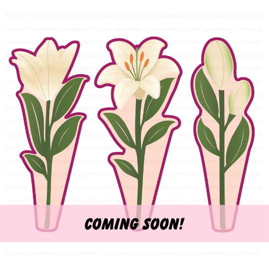 Lilies Cutter Set Lily Cookie Cutter Set of 3 - 6.875" tall - Image 1