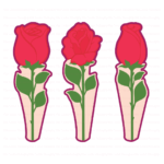 Rose Cookie Cutter Set of 3 - 6.875" tall - Image 3