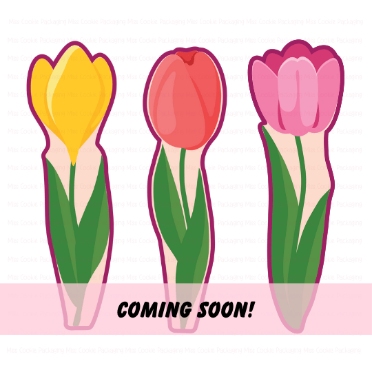 Tulips Cutter Set Tulip Cookie Cutter Set of 3 - 6.875" tall - Image 1