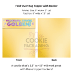 Fold-Over Topper/Backer - "Valentine, You’re Golden!" - Set of 25