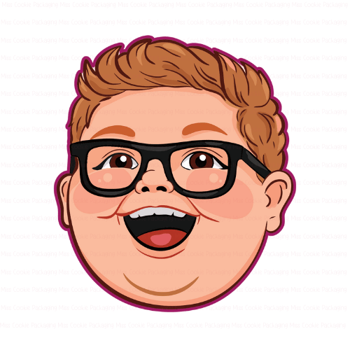 7 Delightful Derek - 3.5" wide x 4" tall Cutter - Image 1