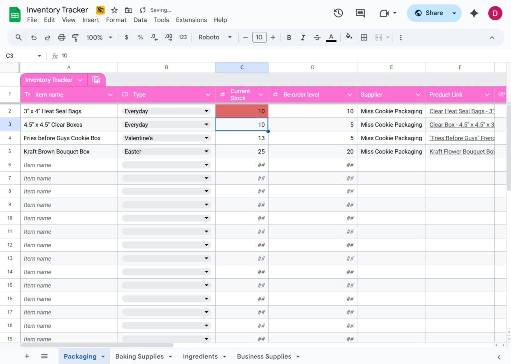 You can adjust your re-order level at any time.