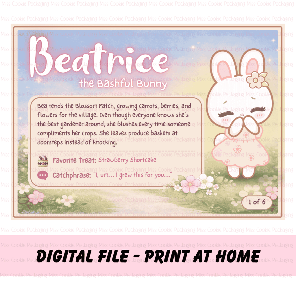 Springtime Cuties Character Card Bunny