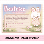 Springtime Cuties Character Card Bunny