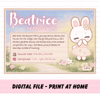 Springtime Cuties Character Card Bunny