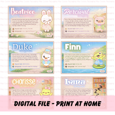 Springtime Cuties Character Card Set