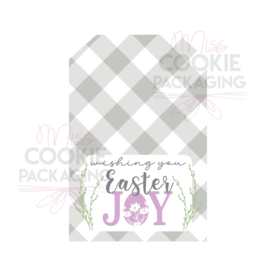 Gingham Easter Joy Tag