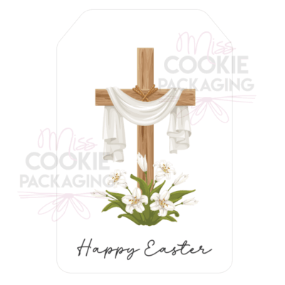 Happy Easter Cross Tag