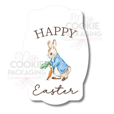 Happy Easter with Rabbit tag