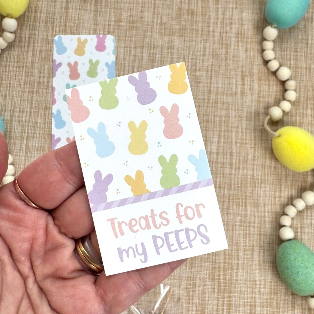 matching Easter tag for tall backer