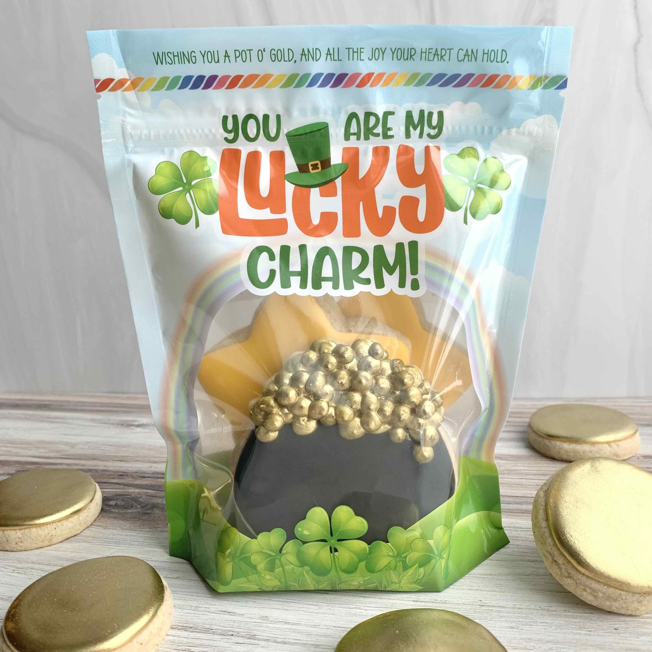 Lucky Charm Pouch with Pot of Gold Cookie
