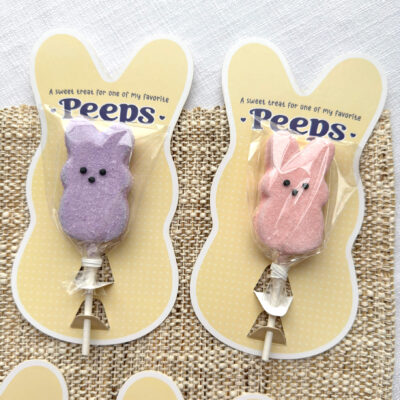 Peeps Cake Pop Card With Decorated Peep Pops