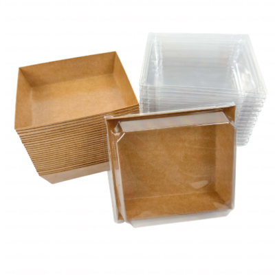 Kraft Bakery Treat Box with Clear Lid