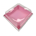 Pink Bakery Treat Box with Clear Lid