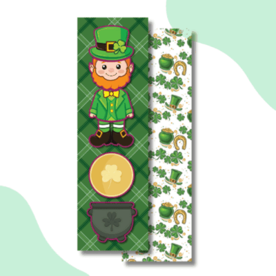 Stacked Leprechaun Cookie Cutters with St. Patrick's Pattern Backer