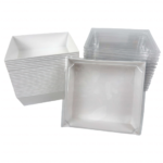 White Bakery Treat Box with Clear Lid