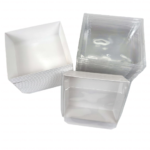 White Bakery Treat Box with Clear Lid