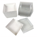 White Bakery Treat Box with Clear Lid