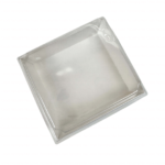 White Bakery Treat Box with Clear Lid