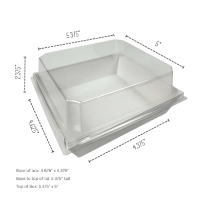 white treat box with dimensions