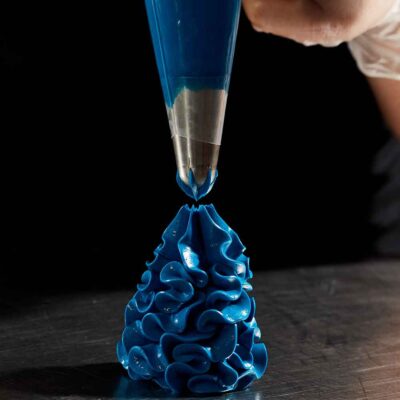 2D medium drop flower metal piping tip