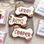 decorated barkday dog treats