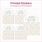 eggcited for easter printed sticker sheet