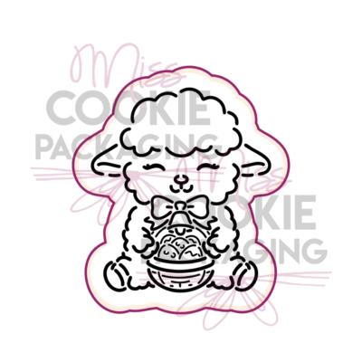 lamb with easter basket PYO cookie cutter