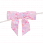 Pink Bunnies Daisies Pre-tied Bow