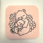 momma bear stencil cookie
