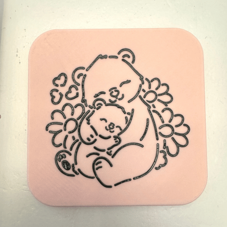 momma bear stencil cookie