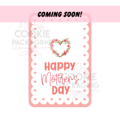 floral heart happy mother's day tag
