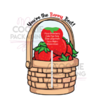 Berry best cake pop card mockup