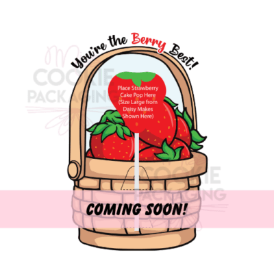 Berry best cake pop card mockup