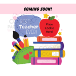 Best teacher cookie card mockup